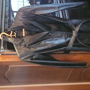 Long leather coat
